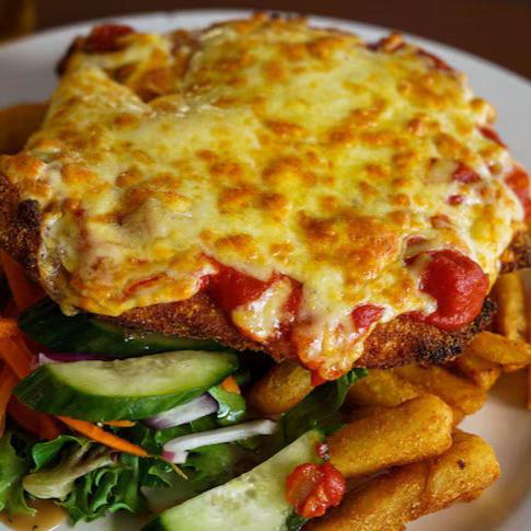 Rustic Chicken Parmigiana with Creamy Mash & Veggies